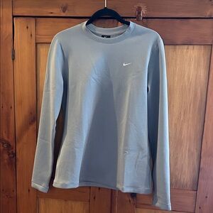 Nike Pro Dri Fit Gray Long Sleeve Shirt, Size L, NWT